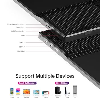 Amazon.com: Yxk Portable Monitor 15.6 Inch 1080P USB-C HDMI